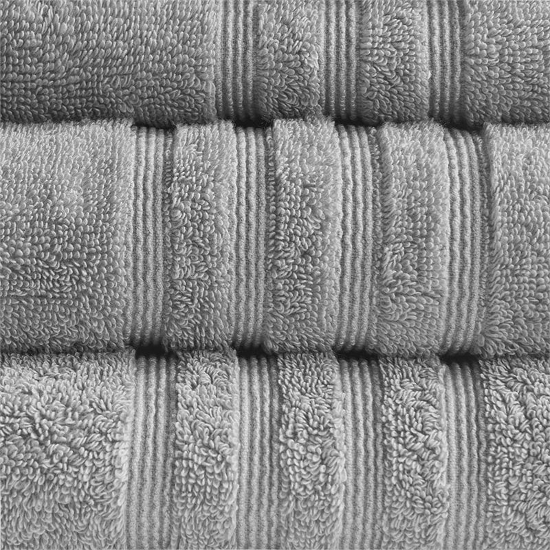 Clean Spaces 6-Piece Cotton Sustainable Blend Towel Set in Gray