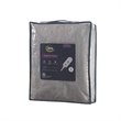 Serta Polyester Fabric Shaggy Fur Heated Electric Throw in Gray