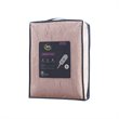Serta Polyester Fabric Shaggy Fur Heated Electric Throw in Pink