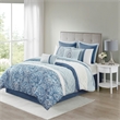 510 Design Shawnee 8-Piece Transitional Fabric Comforter Set - Blue Finish
