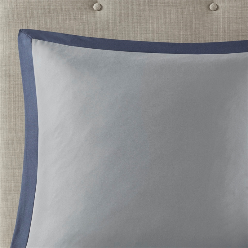 510 Design Powell 8-Piece Modern Fabric Embroidered Comforter Set - Navy