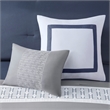 510 Design Powell 8-Piece Modern Fabric Embroidered Comforter Set - Navy