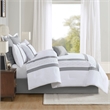 510 Design Powell 8-Piece Modern Fabric Embroidered Comforter Set - White