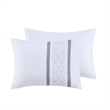 510 Design Powell 8-Piece Modern Fabric Embroidered Comforter Set - White