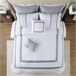 510 Design Powell 8-Piece Modern Fabric Embroidered Comforter Set in White