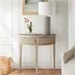 Martha Stewart Crestview Traditional Wood Storage Console Table in Gray