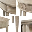 Martha Stewart Crestview Traditional Wood Storage Console Table in Gray
