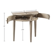 Martha Stewart Crestview Traditional Wood Storage Console Table in Gray