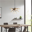 INK+IVY Ely 3-Light Modern Metal and Wire Spiked Chandelier in Black