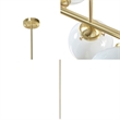 INK+IVY Aurelia 3-Light Metal Chandelier with Frosted Glass Globe Bulbs in Gold