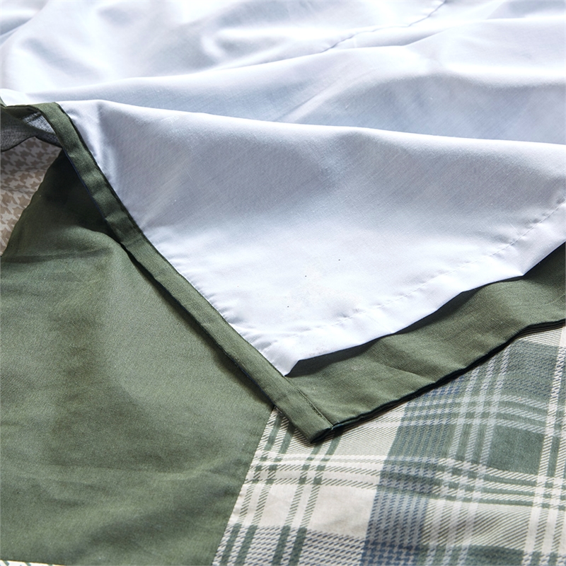 Woolrich Mill Creek Cotton Pieced and Embroidered Shower Curtain in Green