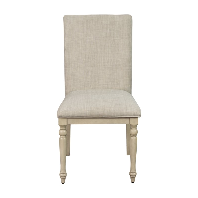 Martha Stewart Fiona Upholstered Dining Chair Set of 2 in Light Grey