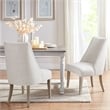 Martha Stewart Winfield Upholstered Dining chair Set of 2 in Ivory