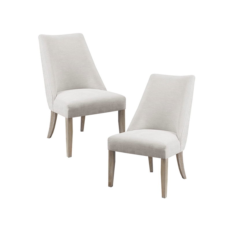 Martha Stewart Winfield Upholstered Dining chair Set of 2 in Ivory