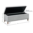 Martha Stewart Caymus Rectangular Soft Close Storage Bench in Light Grey
