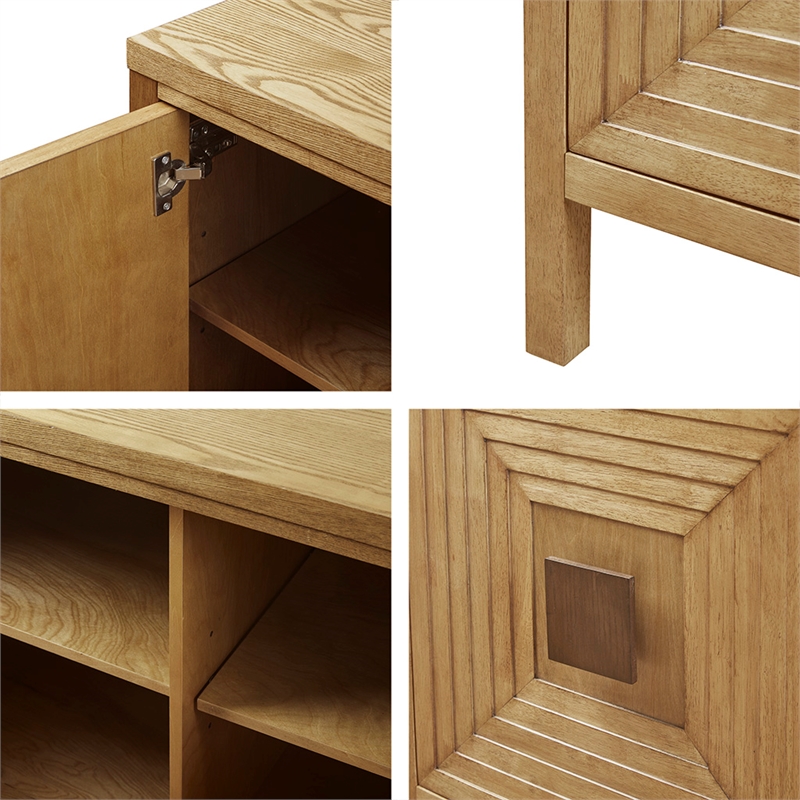 Madison Park Paige 2-Door Accent Cabinet with Adjustable Shelves in Natural