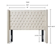 Madison Park Amelia Upholstery Headborad in Cream