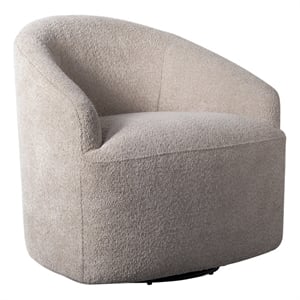 INK+IVY Bonn Upholstered 360 Degree Swivel Chair in Ivory