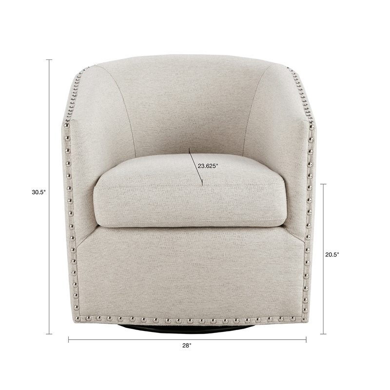 Madison Park Tyler Swivel Chair in Natural Multi
