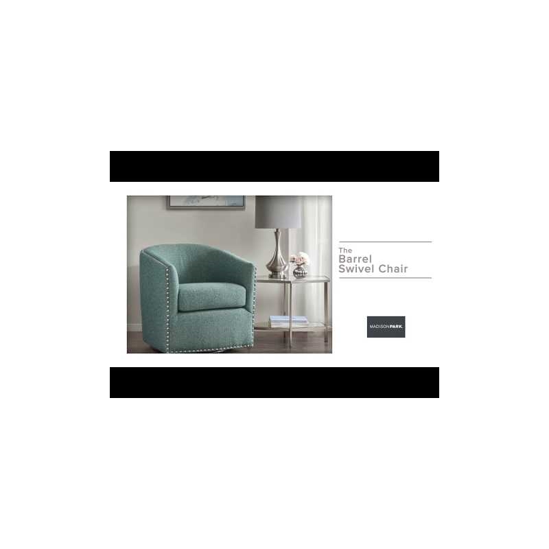 Madison Park Tyler Swivel Chair in Natural Multi