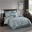 Madison Park Odette 8-Piece Fabric Jacquard Comforter Set - Blue
