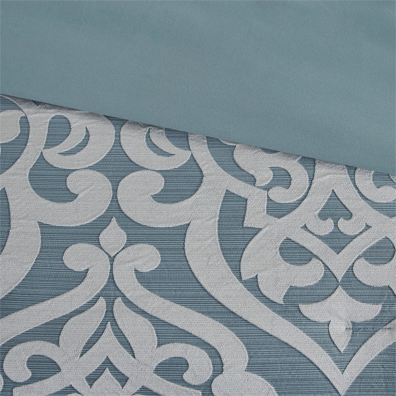 Madison Park Odette 8-Piece Fabric Jacquard Comforter Set - Blue