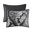 Madison Park Vienna 6-Piece Cotton Reversible Coverlet Set in Black