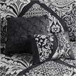 Madison Park Vienna 6-Piece Cotton Reversible Coverlet Set in Black
