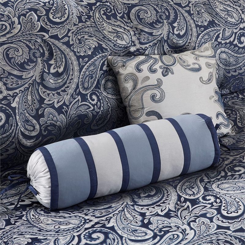 Madison Park Aubrey 12 Piece Complete Bed Set in Navy