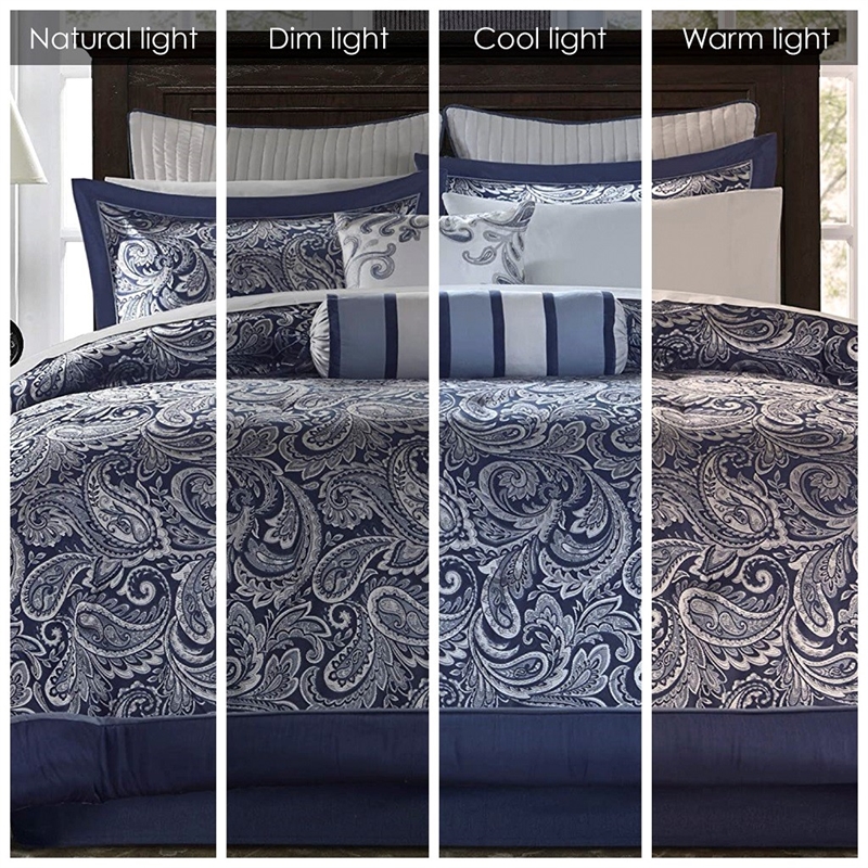 Madison Park Aubrey 12 Piece Complete Bed Set in Navy