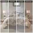 Madison Park Beacon 7 Piece Textured Cotton Blend Comforter Set in Gray