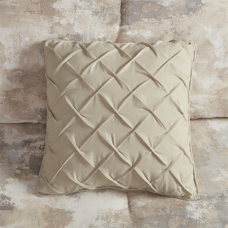 Madison Park Beacon 7 Piece Textured Cotton Blend Comforter Set in Gray