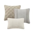 Madison Park Beacon 7 Piece Textured Cotton Blend Comforter Set in Gray