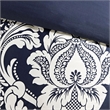 Madison Park Vienna 7 Piece Cotton Printed Comforter Set in Indigo