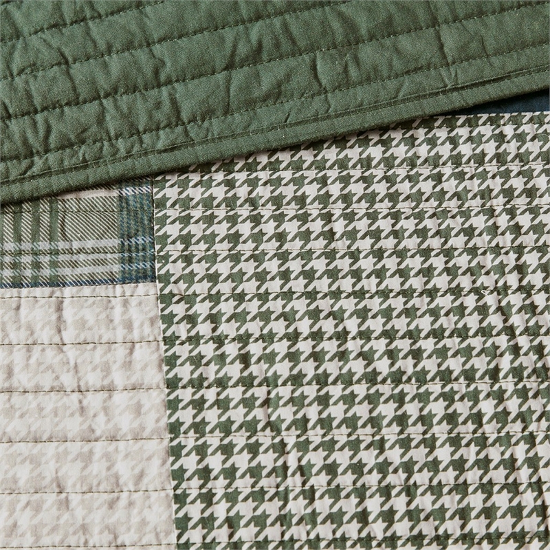 Woolrich Mill Creek Oversized Cotton Quilt Set in Green