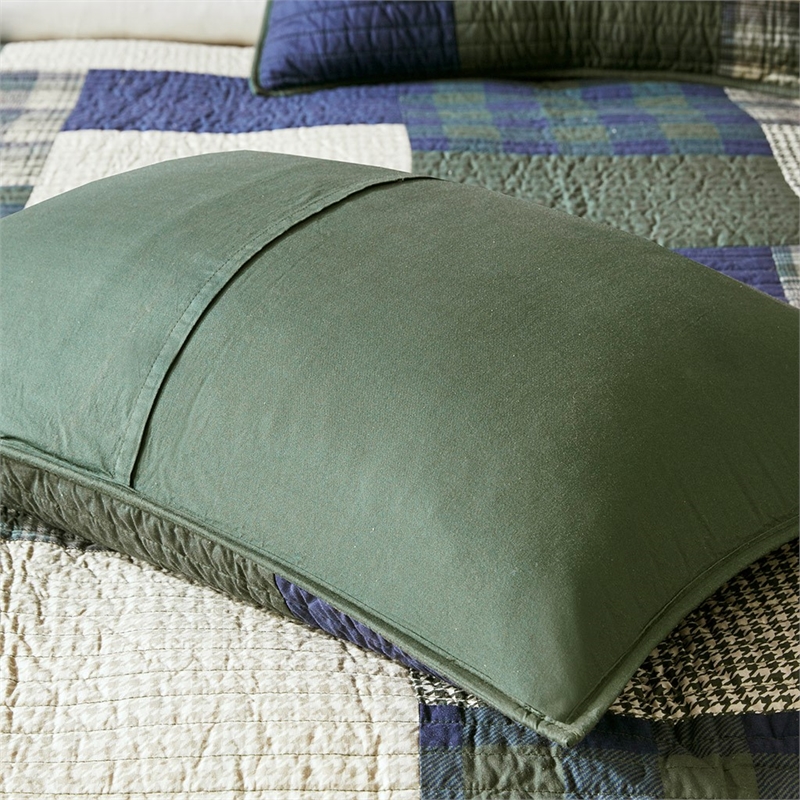 Woolrich Mill Creek Oversized Cotton Quilt Set in Green