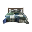 Woolrich Mill Creek Oversized Cotton Quilt Set in Green