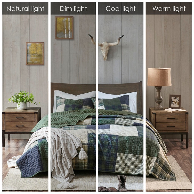 Woolrich Mill Creek Oversized Cotton Quilt Set in Green