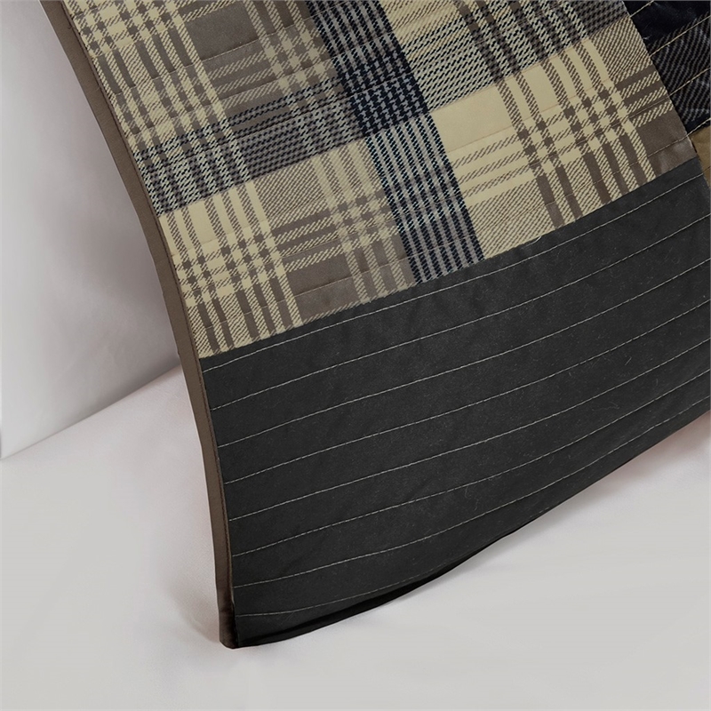 Woolrich Winter Hills Oversized Cotton Quilt Set in Tan
