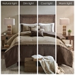 Madison Park Boone 7 Piece Faux Suede Comforter Set in Brown