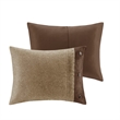 Madison Park Boone 7 Piece Faux Suede Comforter Set in Brown