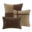 Madison Park Boone 7 Piece Faux Suede Comforter Set in Brown