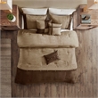 Madison Park Boone 7 Piece Faux Suede Comforter Set in Brown