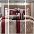 Madison Park Donovan 7 Piece Jacquard Comforter Set in Red