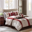 Madison Park Donovan 7 Piece Jacquard Comforter Set in Red