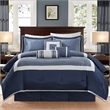 Madison Park Genevieve 7 Piece Comforter Set in Navy