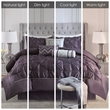 Madison Park Laurel 7 Piece Tufted Comforter Set in Plum