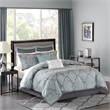 Madison Park Lavine 12 Piece Complete Bed Set in Blue