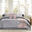 Madison Park Lola Comforter Set in Grey/Blush