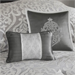 Madison Park Odette 8 Piece Jacquard Comforter Set in Silver